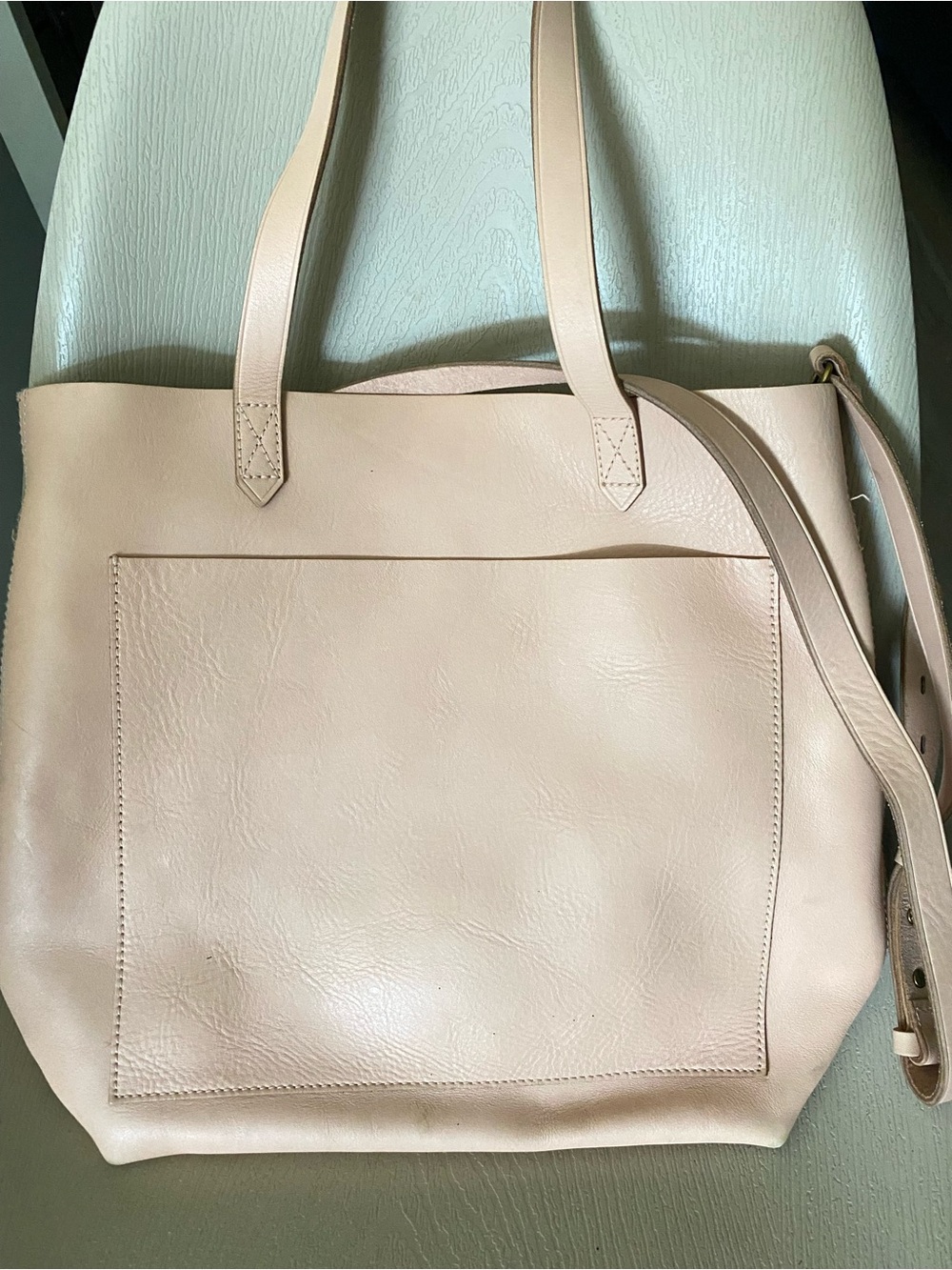 Madewell Medium Transport crossbody Tote bag  light pink or blush color